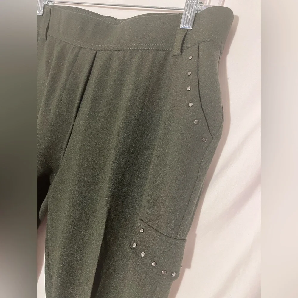 Belyn Key Golf  Dress Pants Moss Green Women's Size M #81